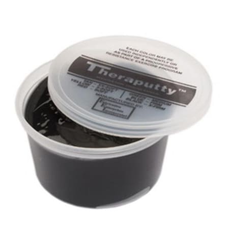 Fabrication Enterprises 10-2645 Theraputty Plus Antimicrobial Exercise Putty; Black - 1 Lbs